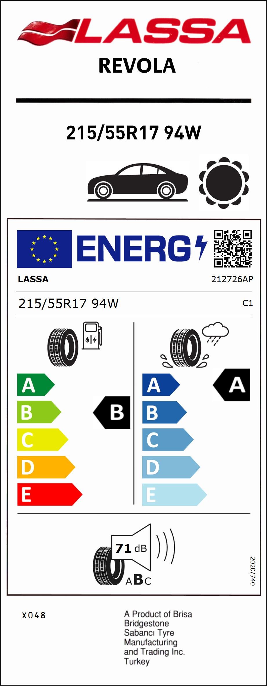 Lassa Revola 215_55 R1794 W - Tyre Shop Singapore | Tire Pte Ltd | tyre shop singapore | tire pte ltd